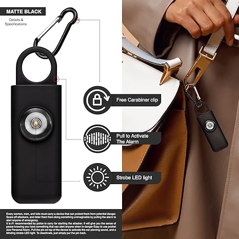 Personal Safety Alarm for Women - Strobe Light and Key Chain