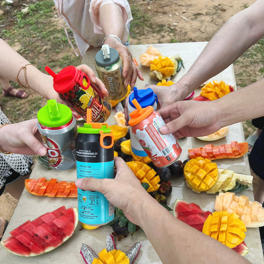 Silicone Straws Soda Can Covers